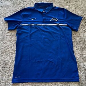 Nike Blue Men's Dri-Fit Polo with Blue Raider logo